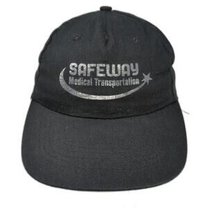 HitWear 5 Panel Black One Size Strapback Safeway Medical Transportation Hat